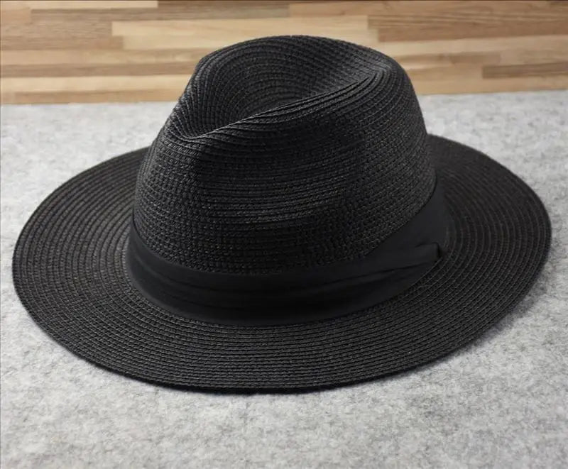 Large Size Panama Hats Lady Beach Wide Brim Straw Hat Man Summer Sun Cap plus Size Fedora Hat 55-57Cm 58-60Cm 61-64Cm